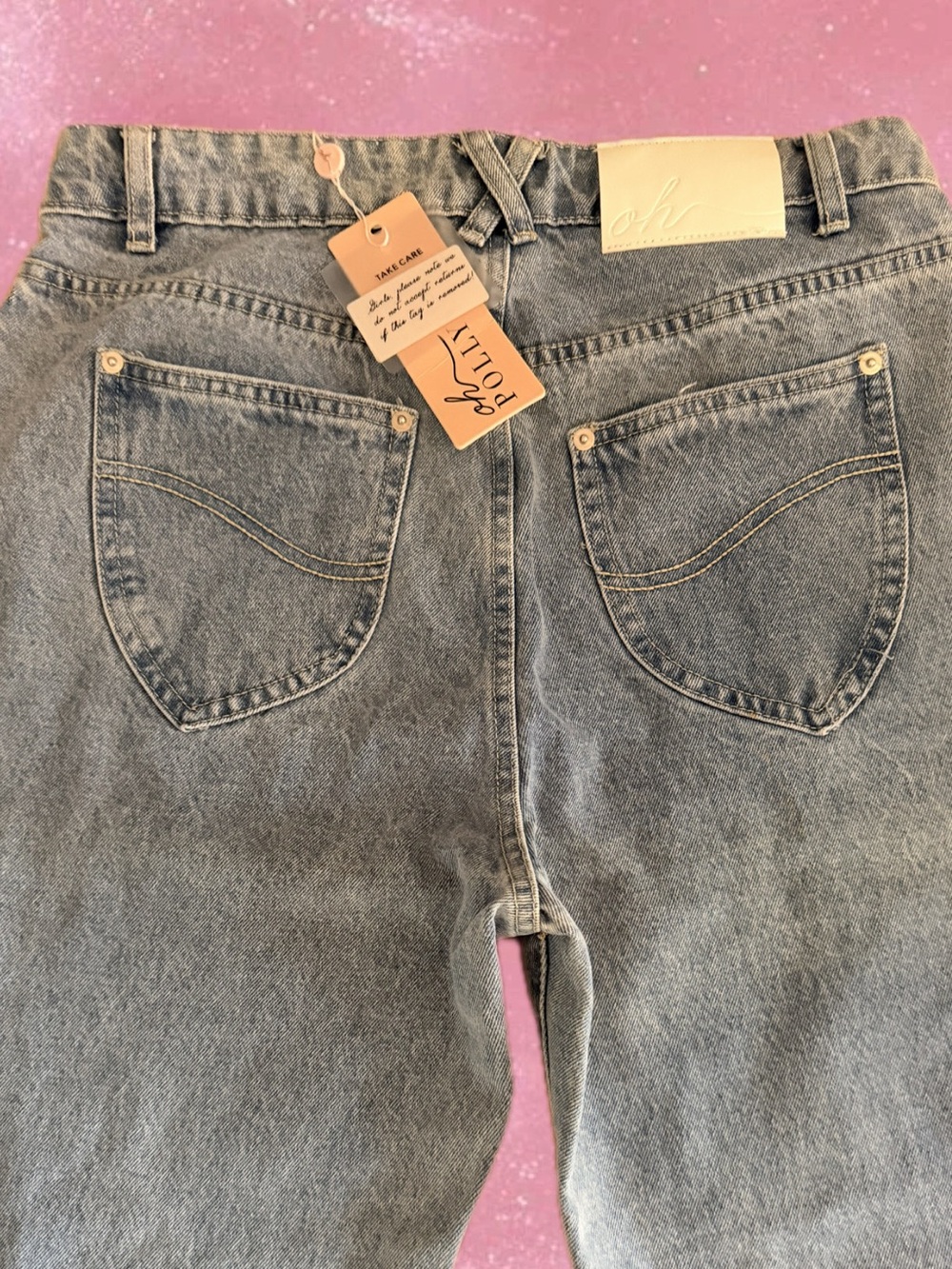 Oh Polly High-Rise Vintage Gray Wash Jeans